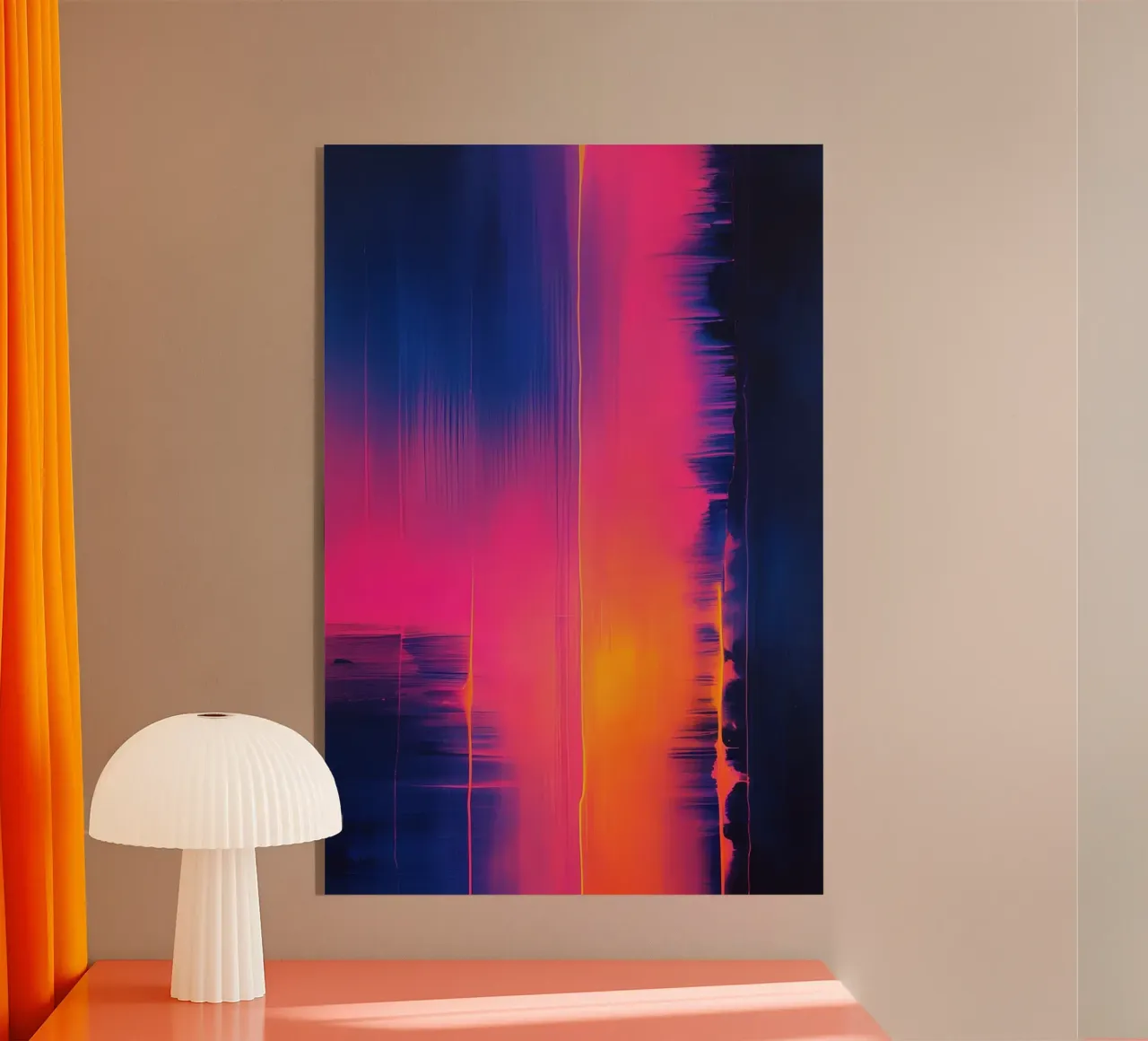 Strisce astratte Pinkesh con distorsione digitale plexiglass da DesignDoodle