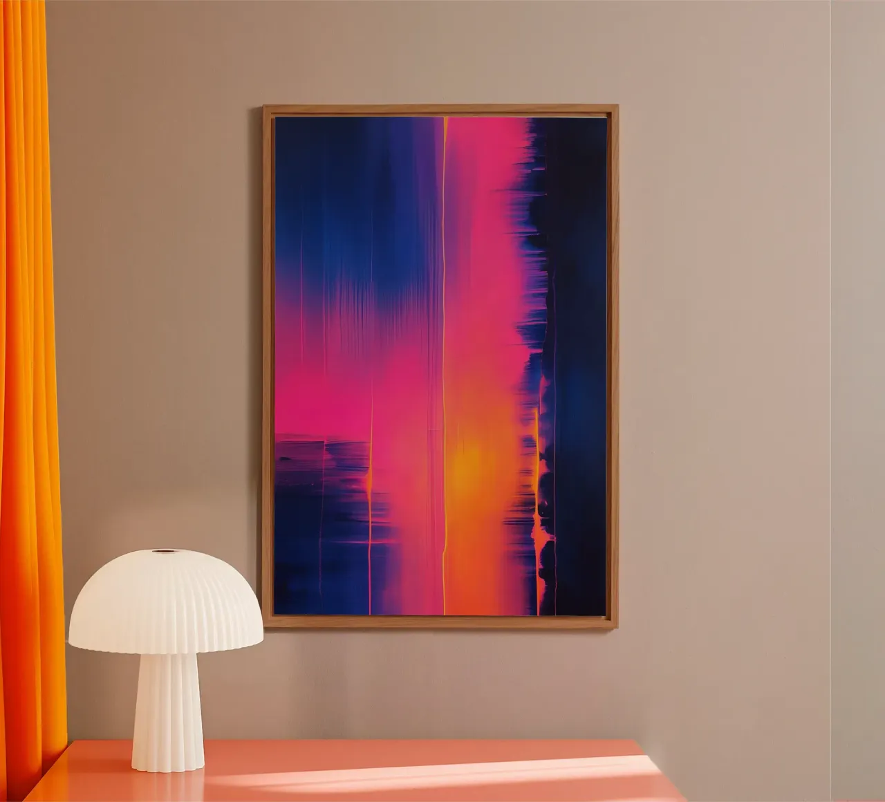 Strisce astratte Pinkesh con distorsione digitale alluminio dibond da DesignDoodle