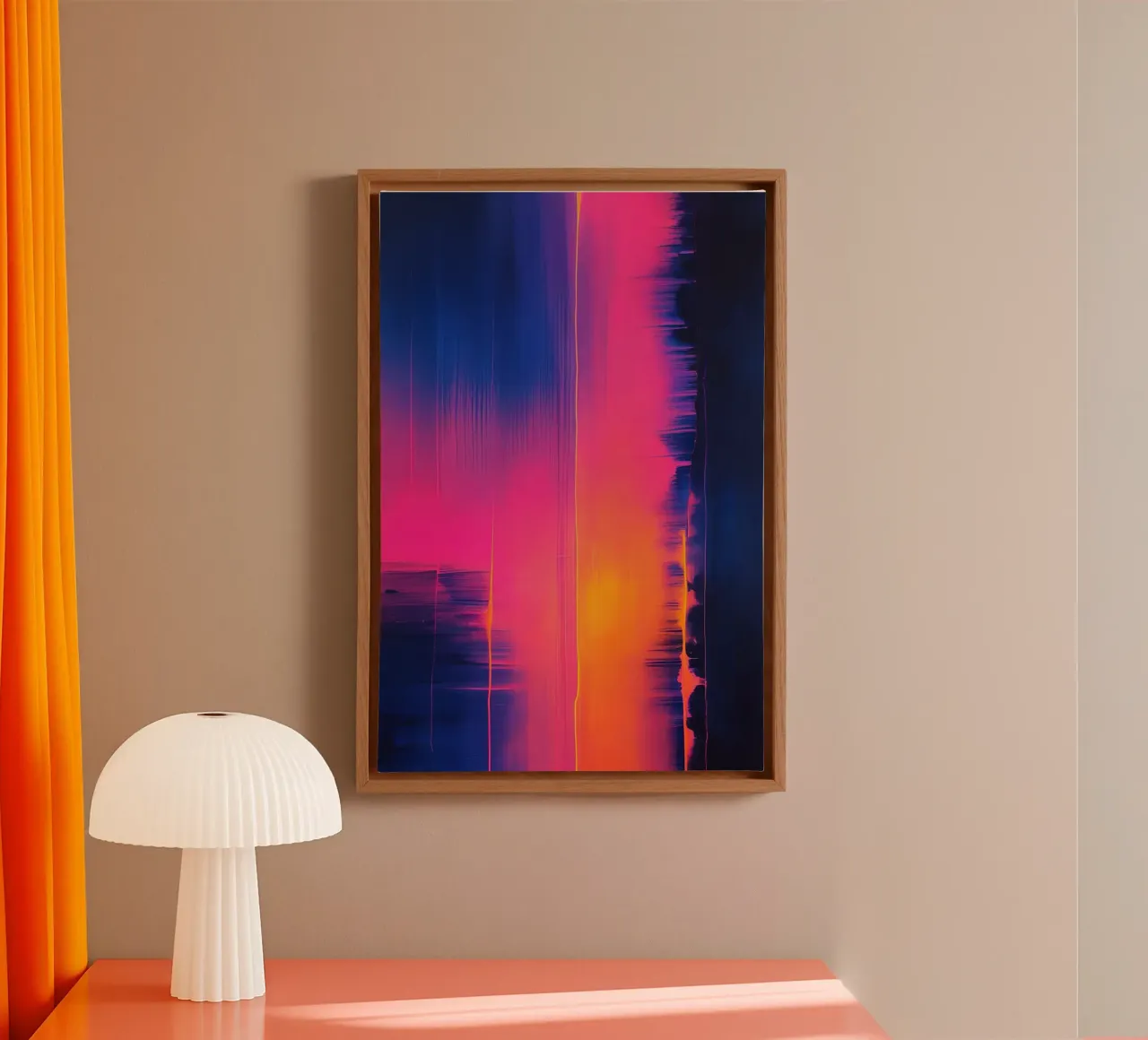 Pinkesh Abstract Streaks with Digital Distortion canvas by DesignDoodle