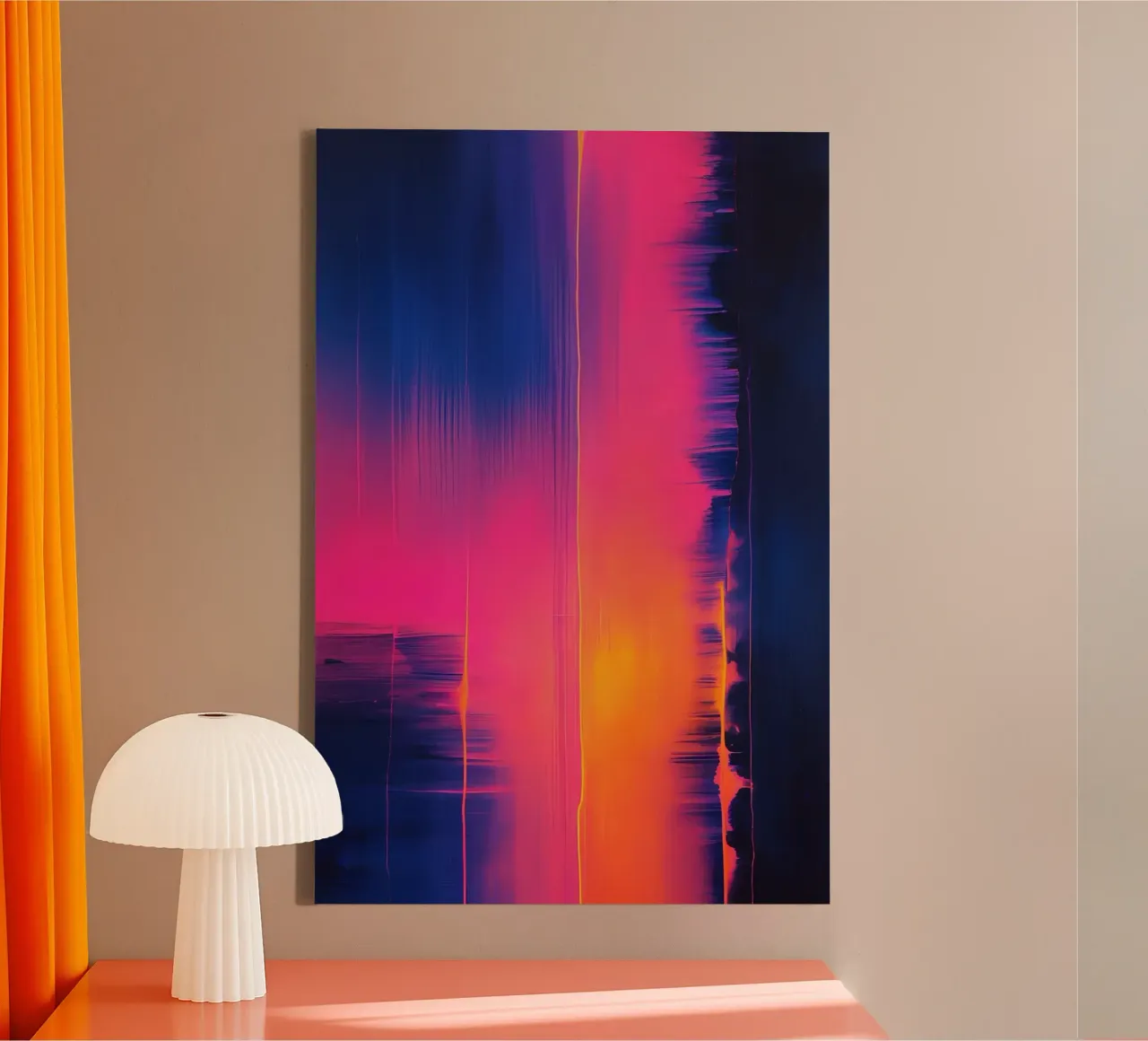 Pinkesh Abstract Streaks with Digital Distortion canvas by DesignDoodle