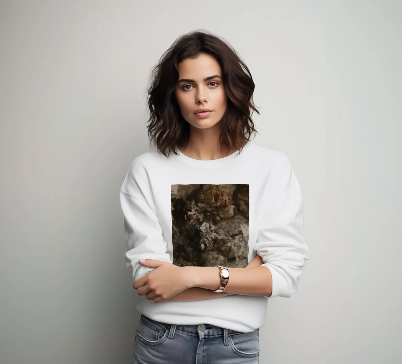Abstrakte wirbelnde Texturen mit Rust Element Sweatshirt von DesignDoodle