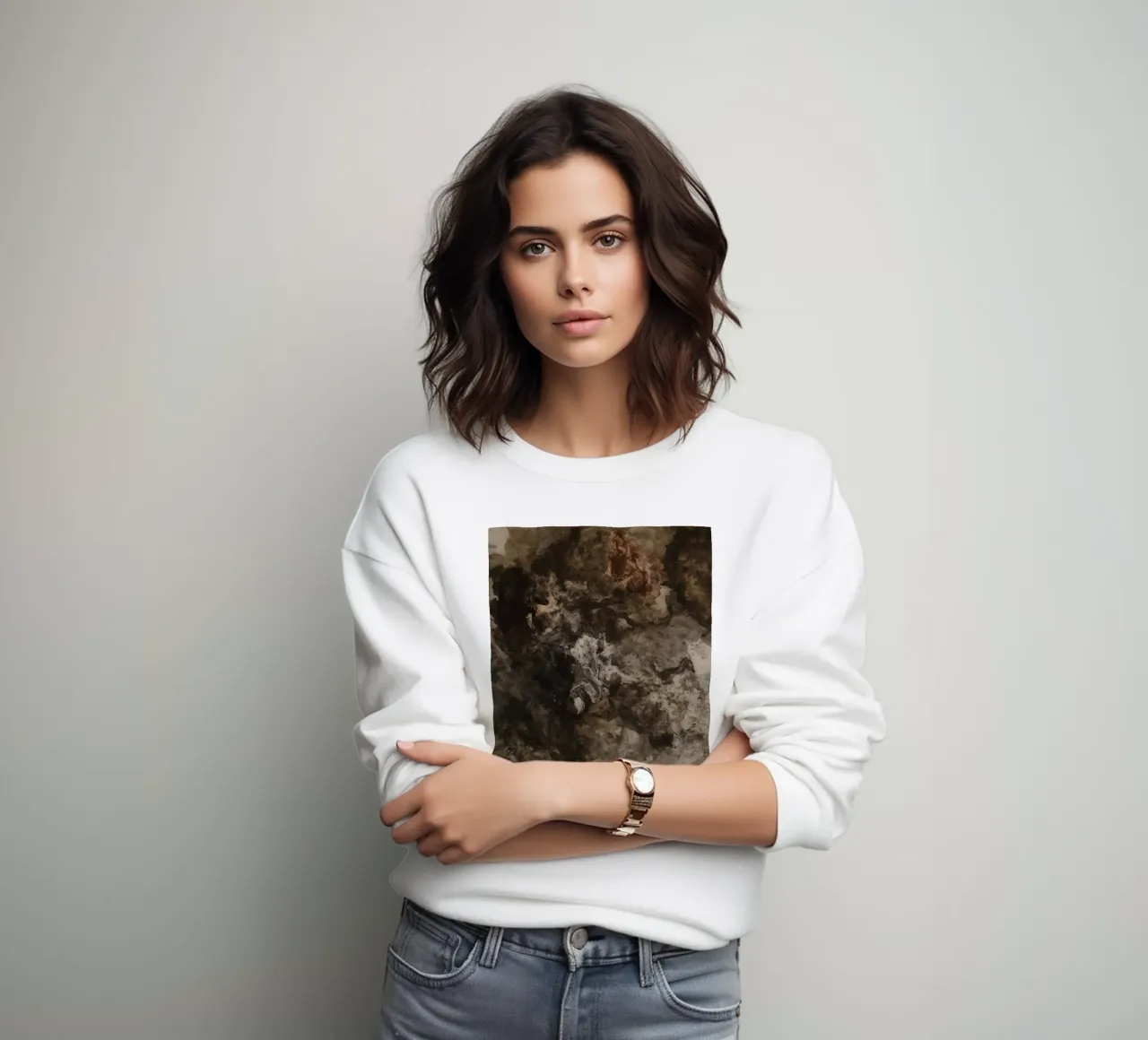Abstrakte wirbelnde Texturen mit Rust Element Sweatshirt von DesignDoodle