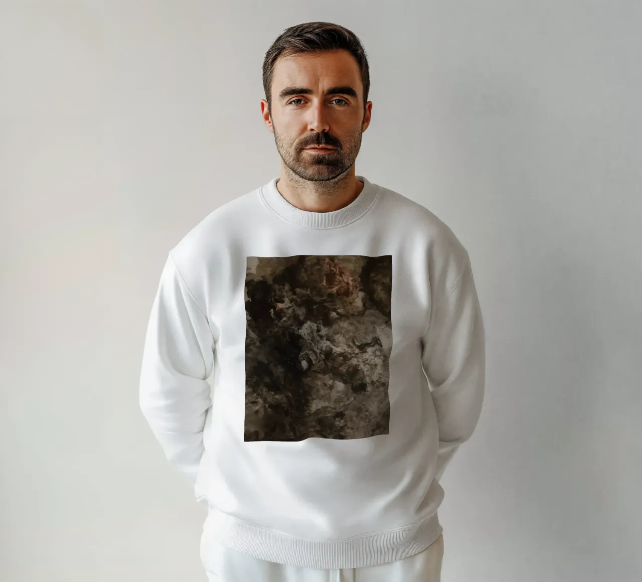 Abstrakte wirbelnde Texturen mit Rust Element Sweatshirt von DesignDoodle