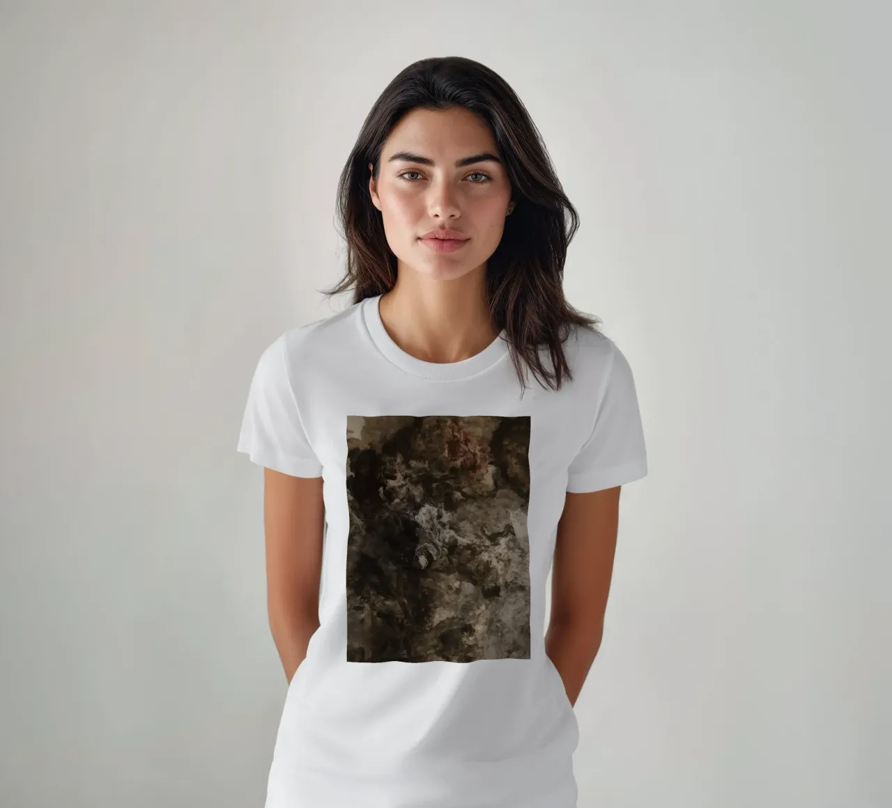 Abstract Swirling Textures with Rust Element t-shirt by DesignDoodle