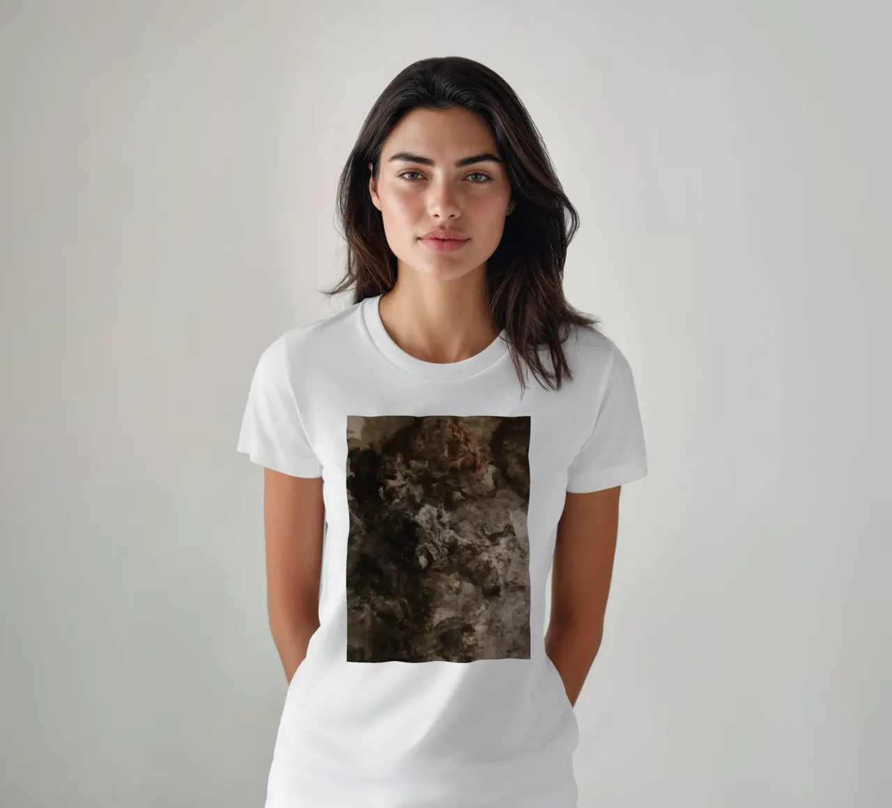 Abstrakte wirbelnde Texturen mit Rust Element T-Shirt von DesignDoodle