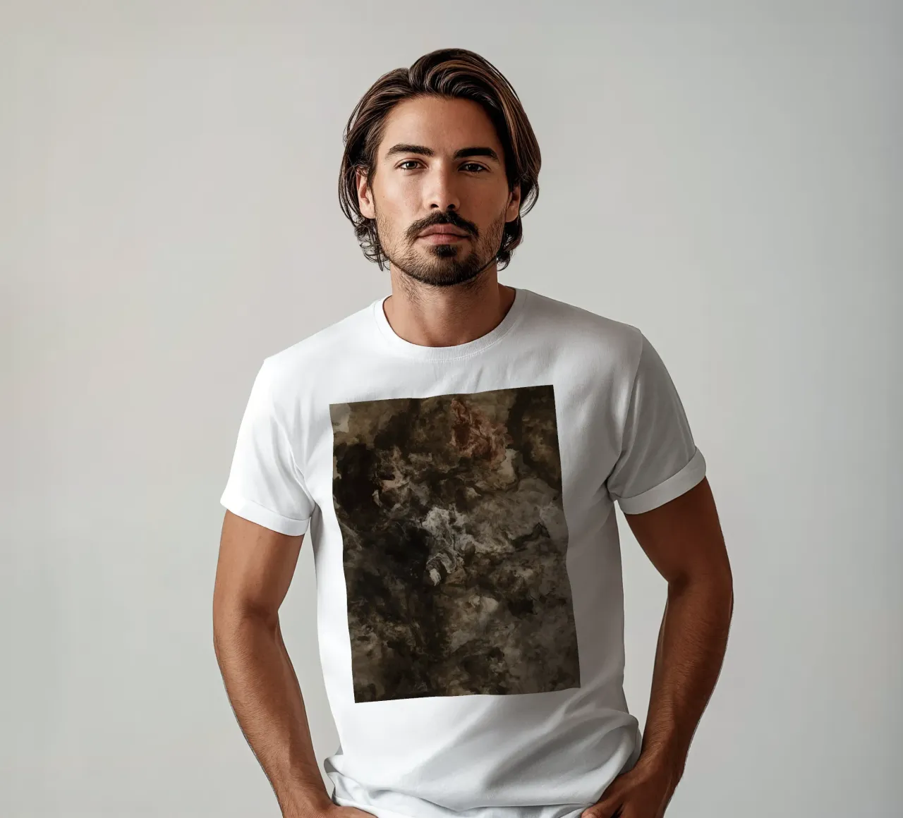 Abstrakte wirbelnde Texturen mit Rust Element T-Shirt von DesignDoodle