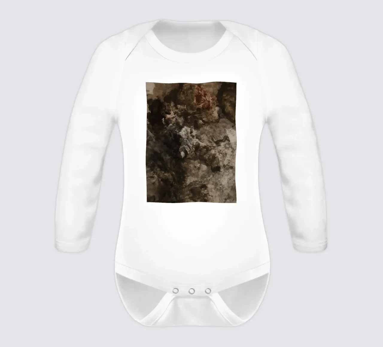 Texture vorticose astratte con elemento ruggine body neonato maniche lunghe da DesignDoodle