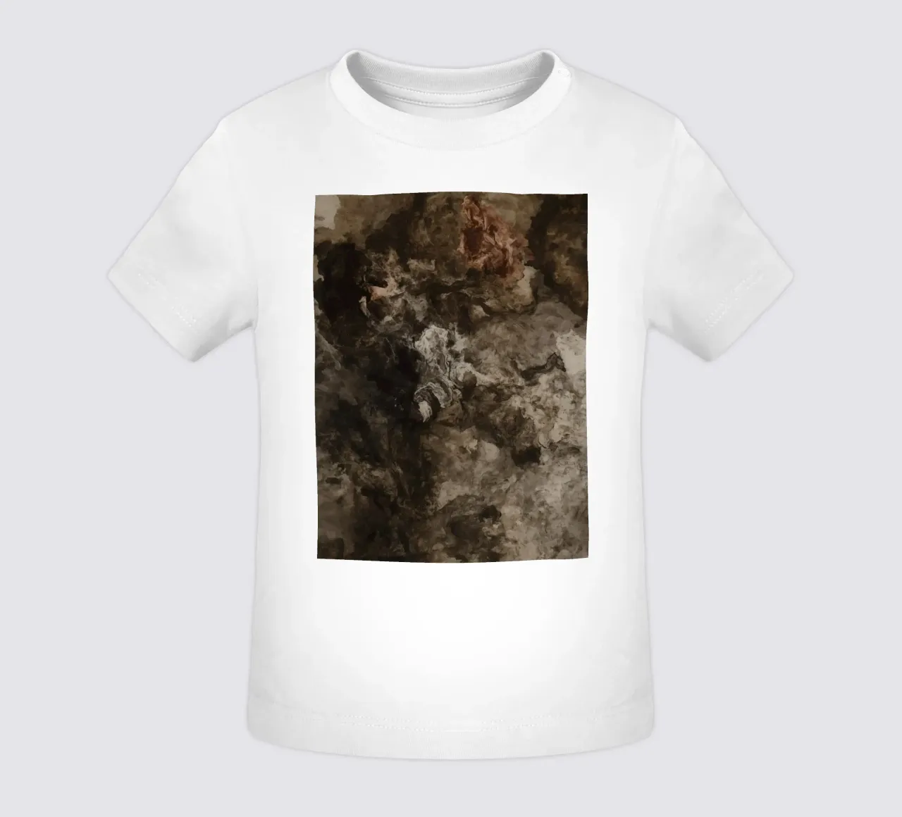 Abstract Swirling Textures with Rust Element baby t-shirt by DesignDoodle