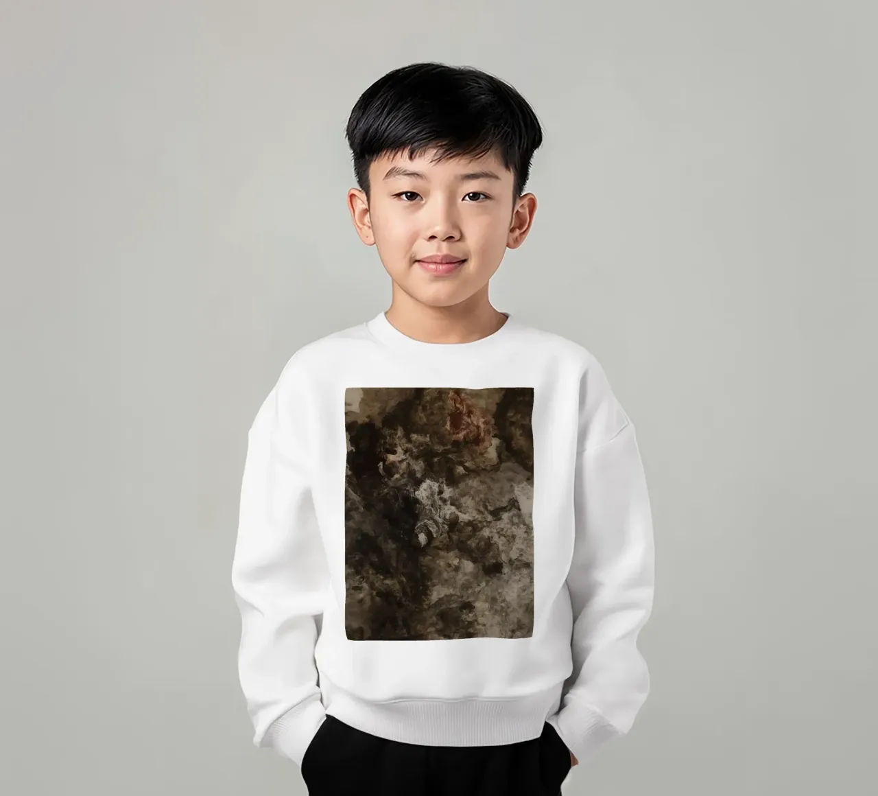 Texture vorticose astratte con elemento ruggine felpa bambino da DesignDoodle