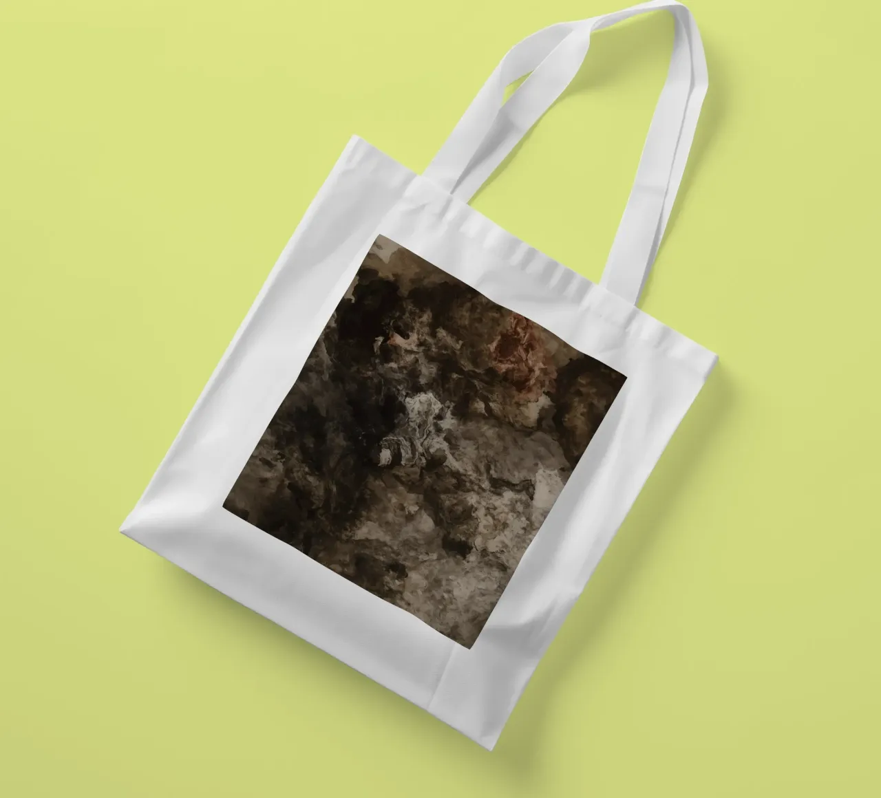 Abstrakte wirbelnde Texturen mit Rust Element Jutebeutel von DesignDoodle