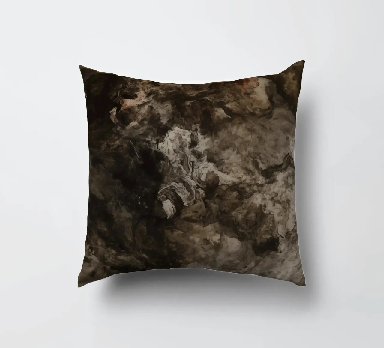 Abstract Swirling Textures with Rust Element decorative cushion by DesignDoodle