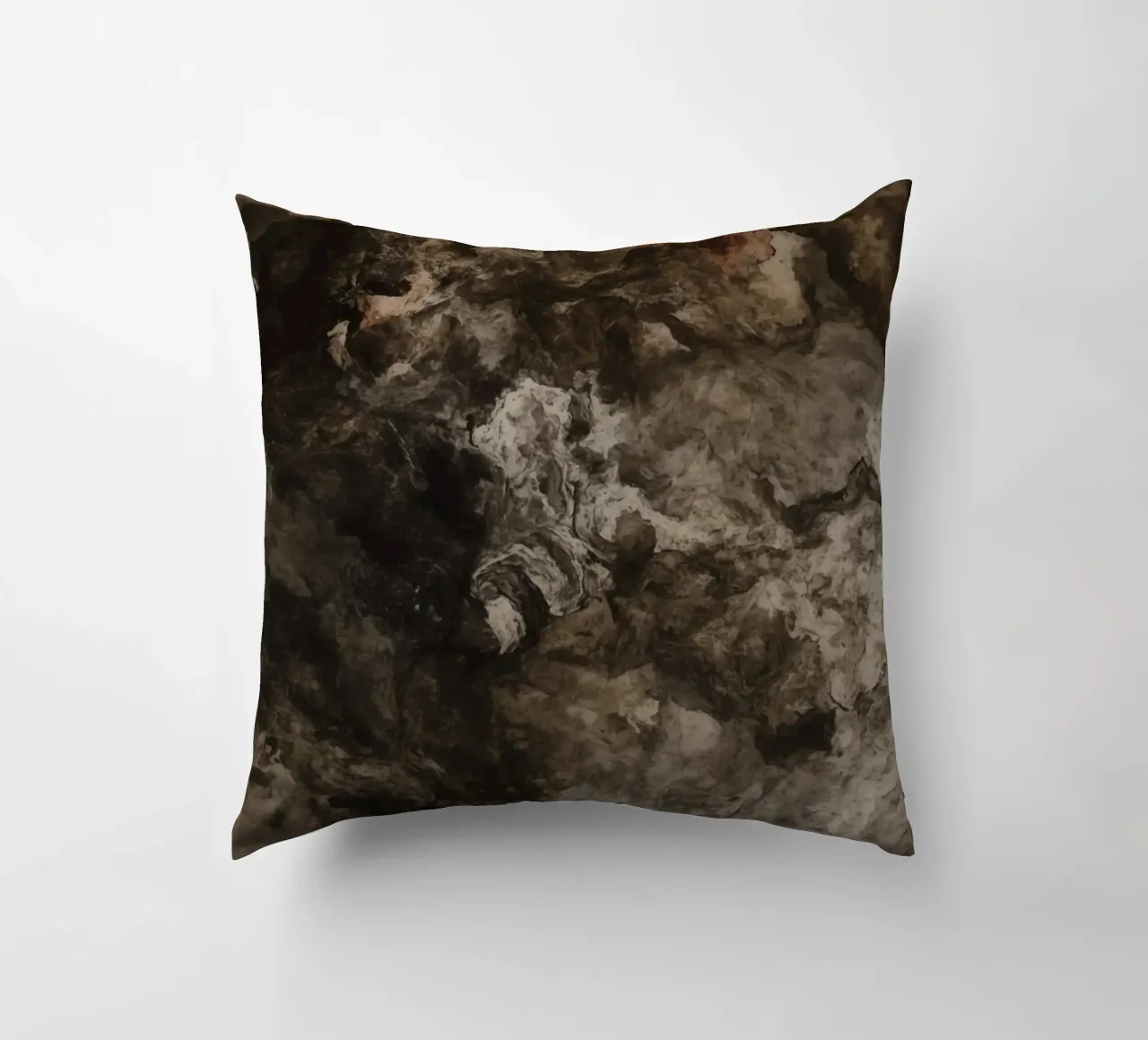 Abstract Swirling Textures with Rust Element decorative cushion by DesignDoodle