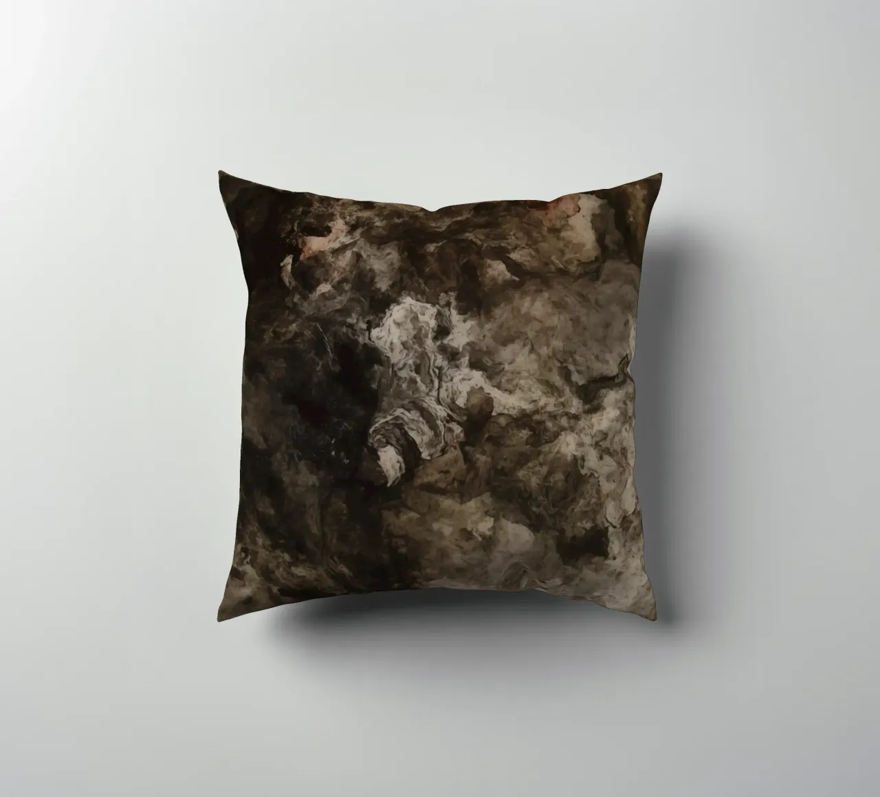 Abstract Swirling Textures with Rust Element decorative cushion by DesignDoodle