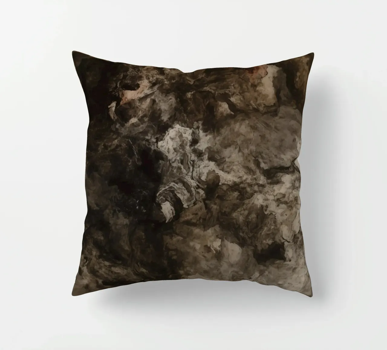 Abstract Swirling Textures with Rust Element decorative cushion by DesignDoodle