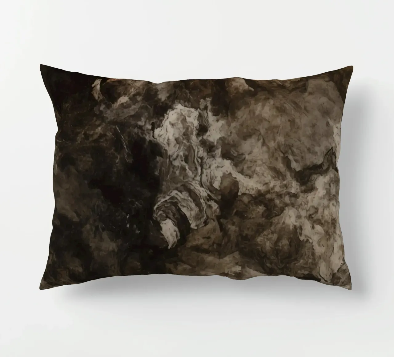 Abstract Swirling Textures with Rust Element decorative cushion by DesignDoodle