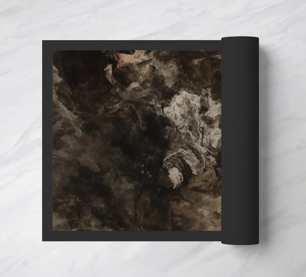 Abstrakte wirbelnde Texturen mit Rust Element Fußmatte von DesignDoodle
