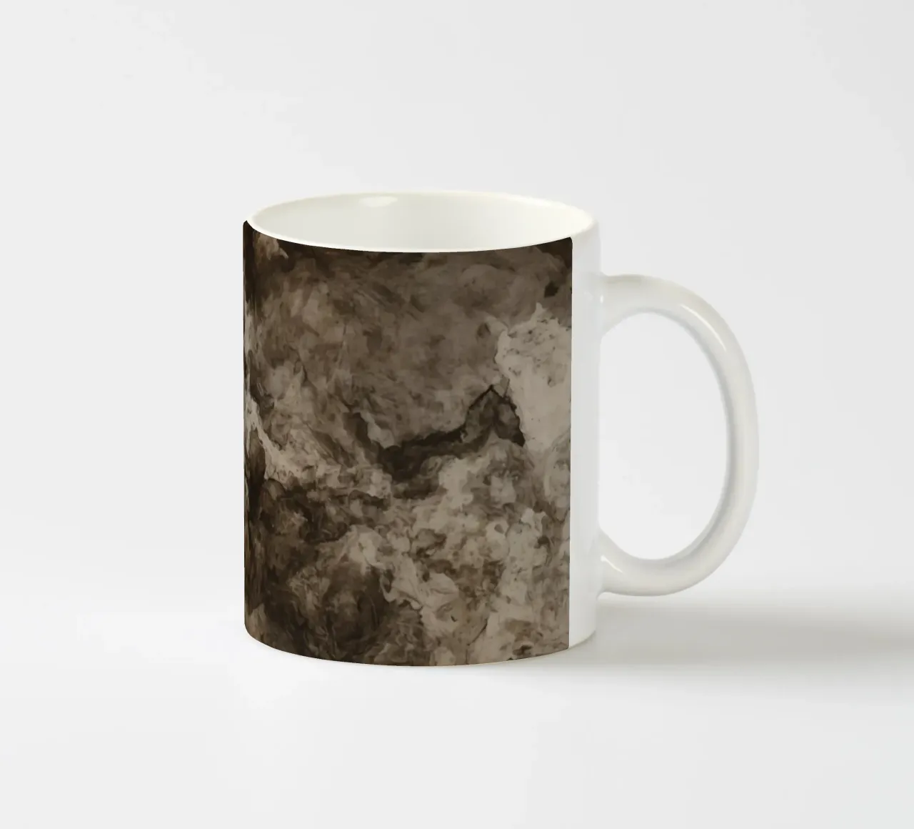 Abstrakte wirbelnde Texturen mit Rust Element Keramik Tasse von DesignDoodle