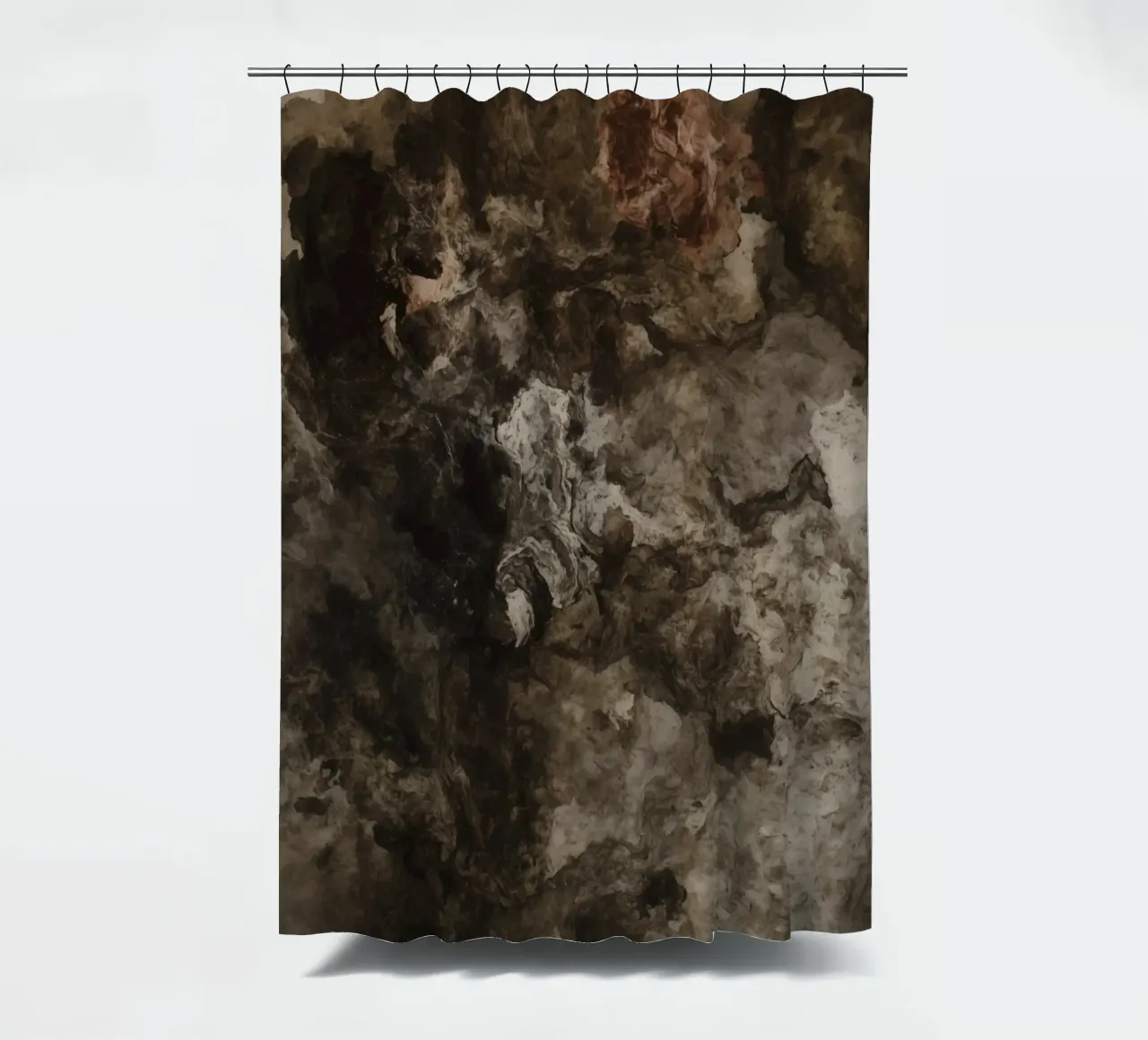 Abstrakte wirbelnde Texturen mit Rust Element Duschvorhang von DesignDoodle