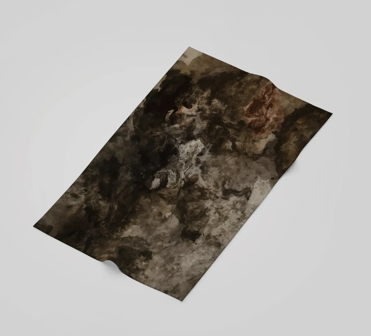 Abstrakte wirbelnde Texturen mit Rust Element Strandtuch von DesignDoodle