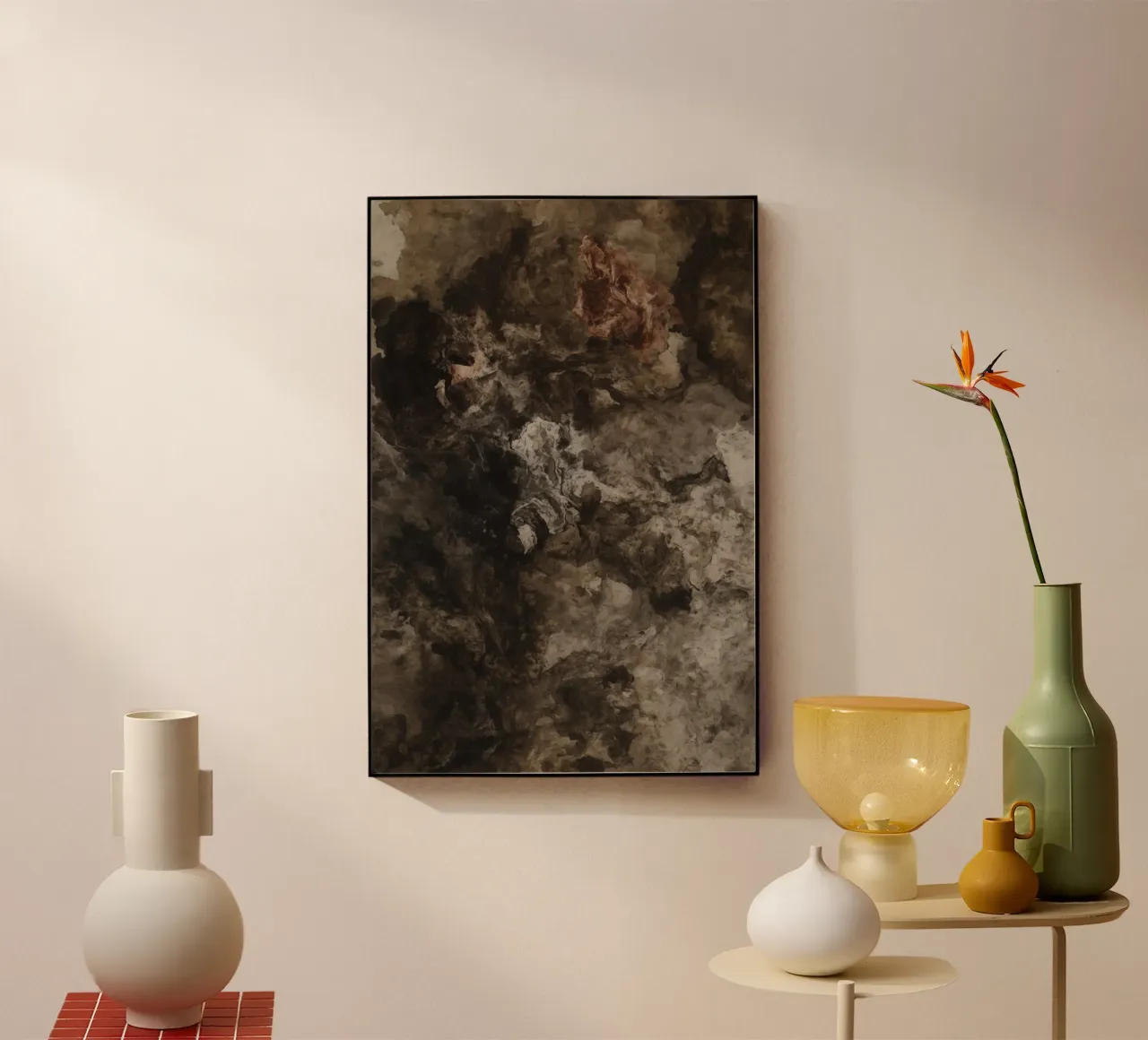 Abstrakte wirbelnde Texturen mit Rust Element Acryl-Glas von DesignDoodle