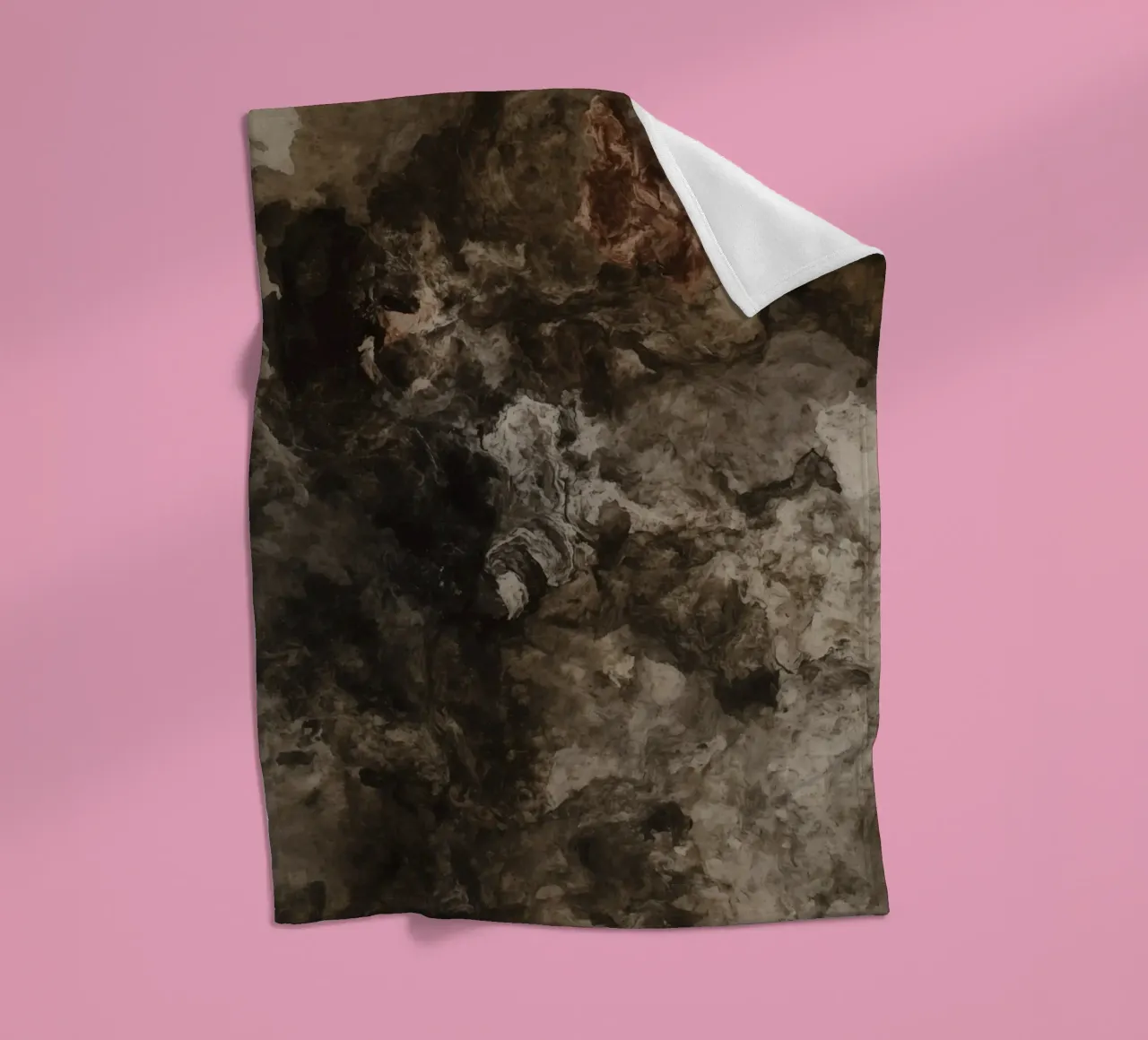 Abstract Swirling Textures with Rust Element fleece blanket by DesignDoodle