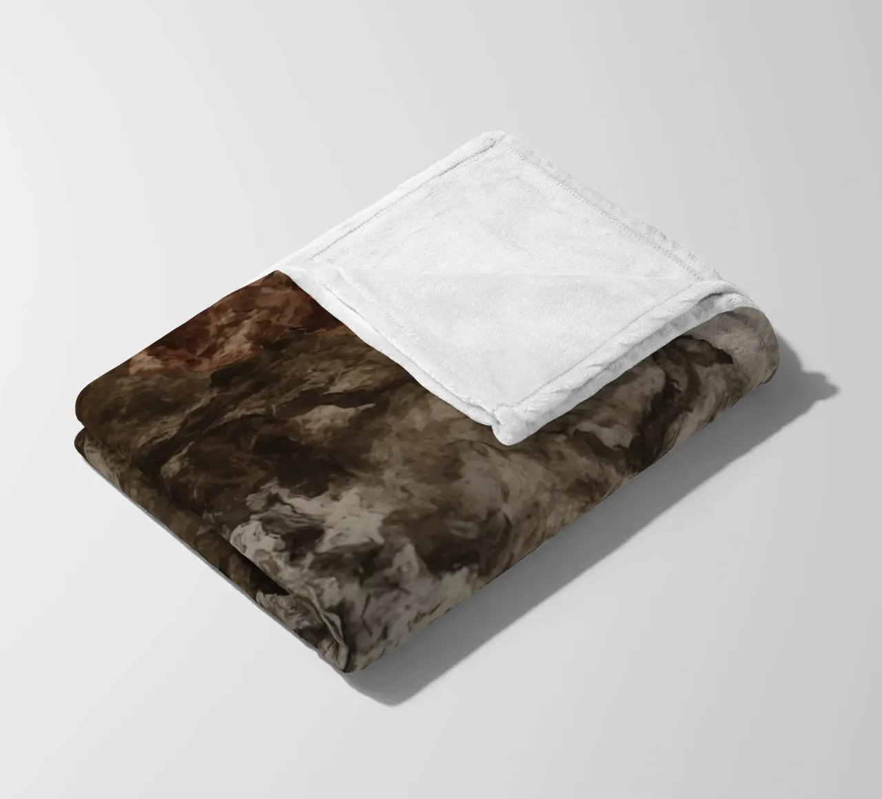 Abstract Swirling Textures with Rust Element fleece blanket by DesignDoodle