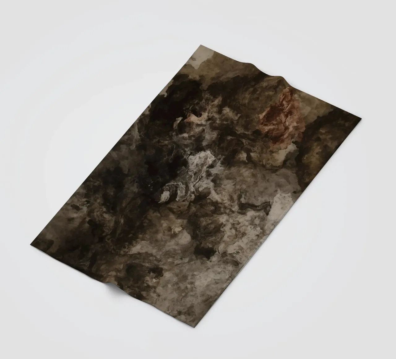 Abstract Swirling Textures with Rust Element fleece blanket by DesignDoodle