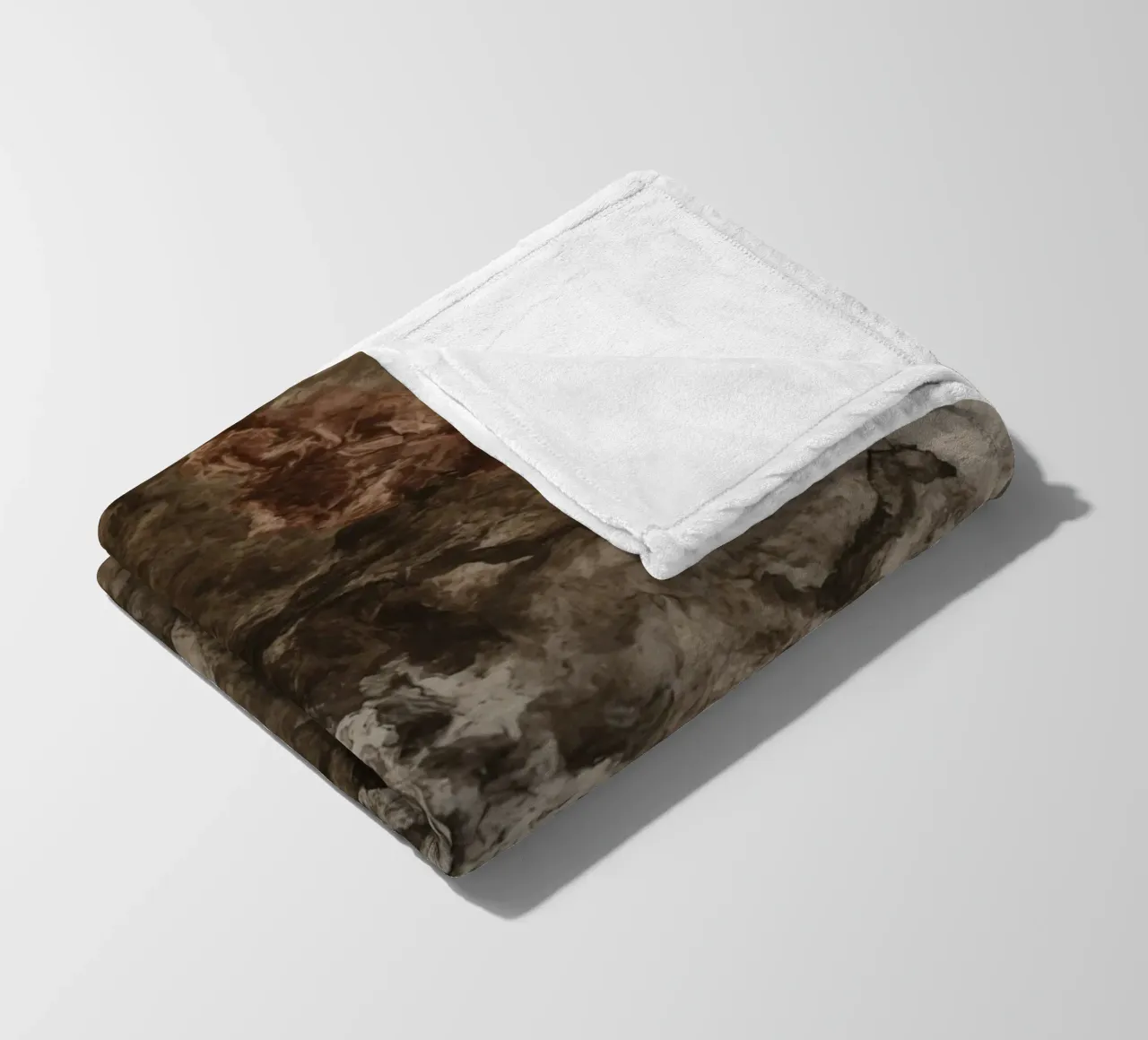 Abstract Swirling Textures with Rust Element fleece blanket by DesignDoodle