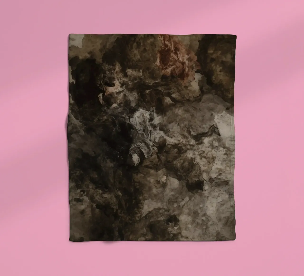 Abstract Swirling Textures with Rust Element fleece blanket by DesignDoodle