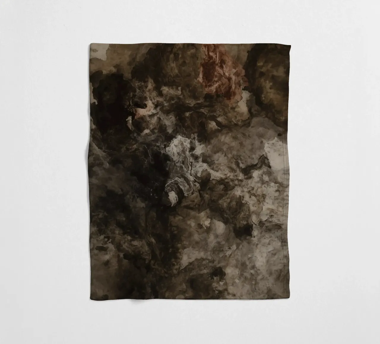 Abstract Swirling Textures with Rust Element fleece blanket by DesignDoodle