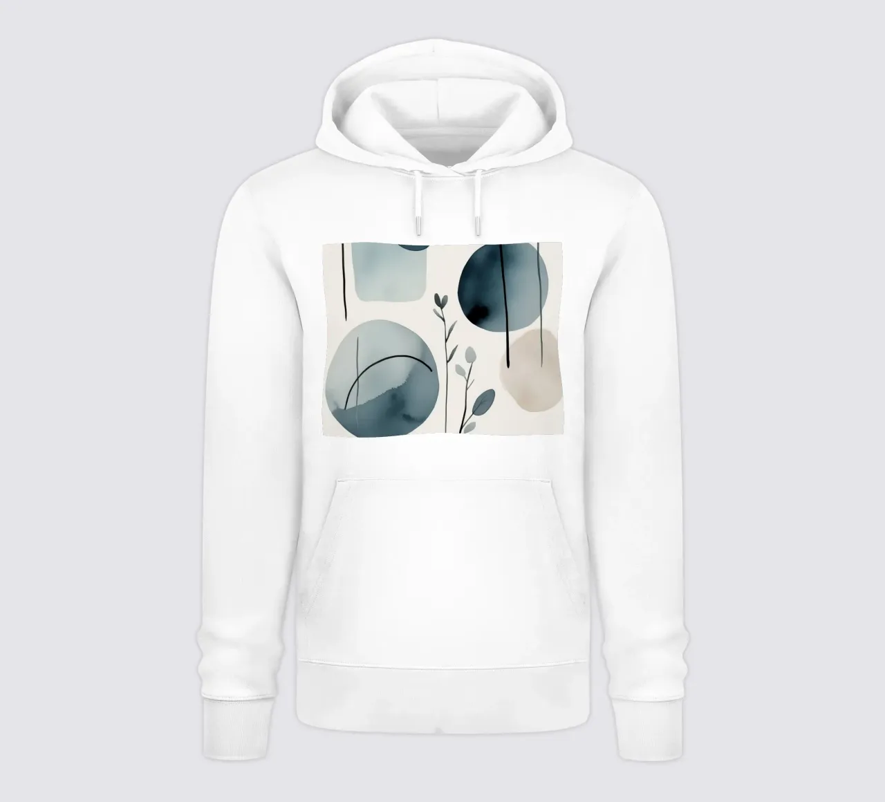 Formas abstractas de acuarela y elementos botánicos sudadera con capucha de DesignDoodle