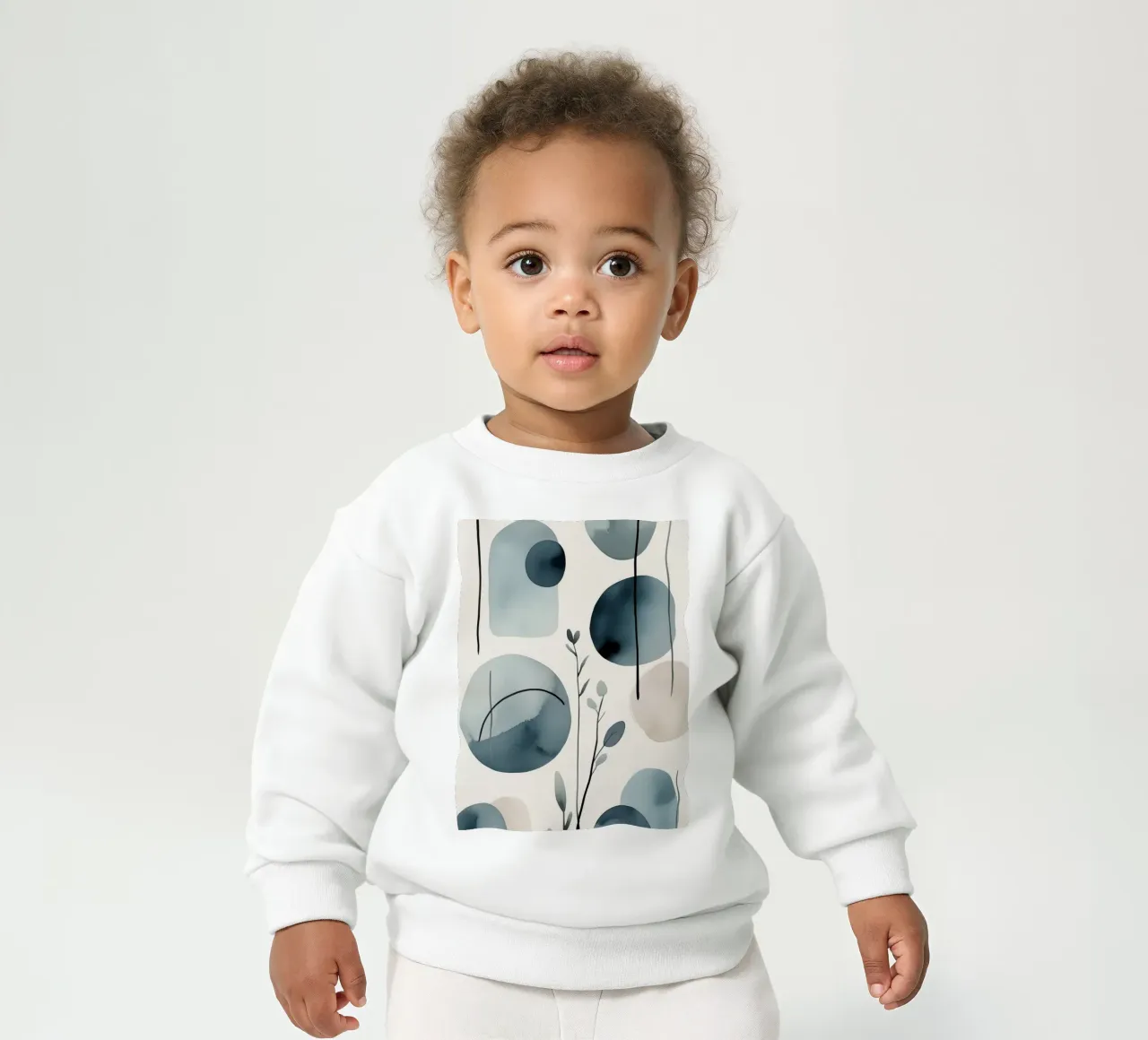 Formas abstractas de acuarela y elementos botánicos sudadera de bebé de DesignDoodle