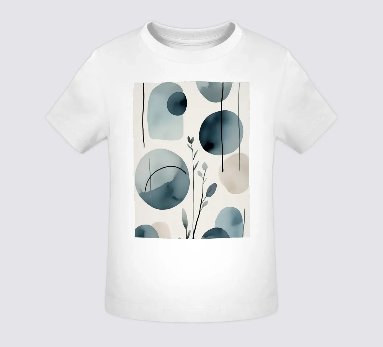 Forme astratte ad acquerello ed elementi botanici maglietta neonato da DesignDoodle