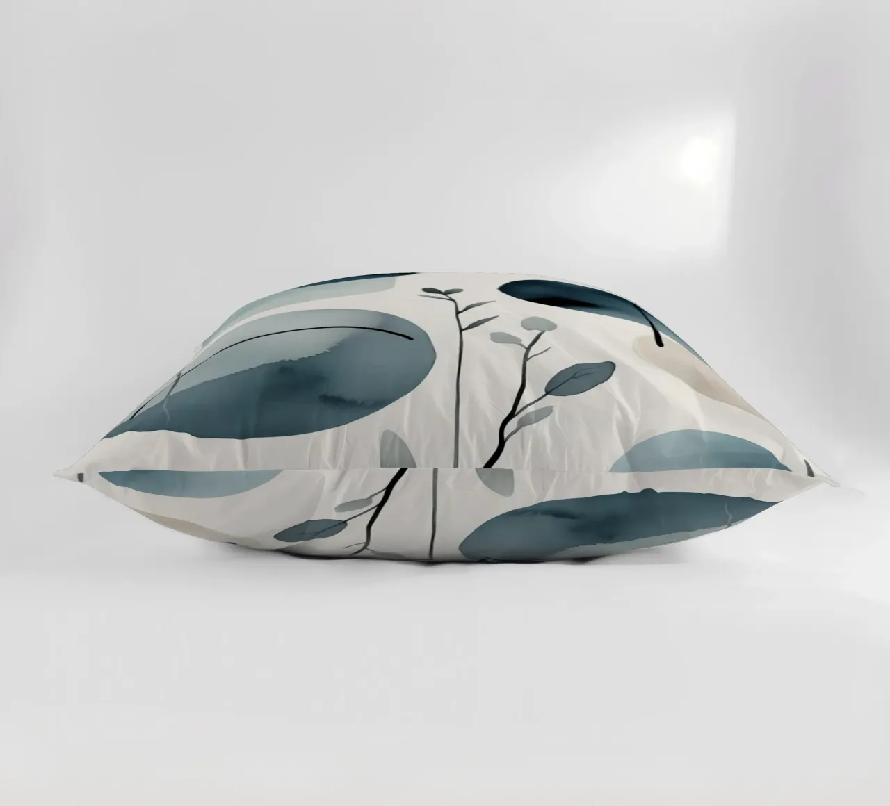 Forme astratte ad acquerello ed elementi botanici cuscino da DesignDoodle