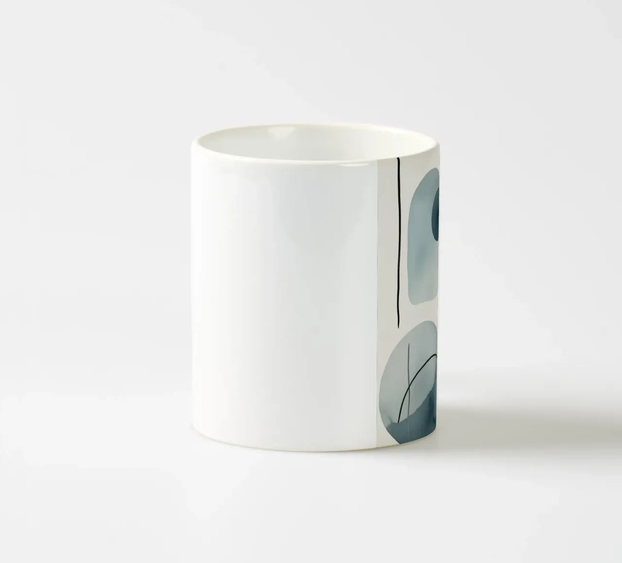 Forme astratte ad acquerello ed elementi botanici tazza in ceramica da DesignDoodle