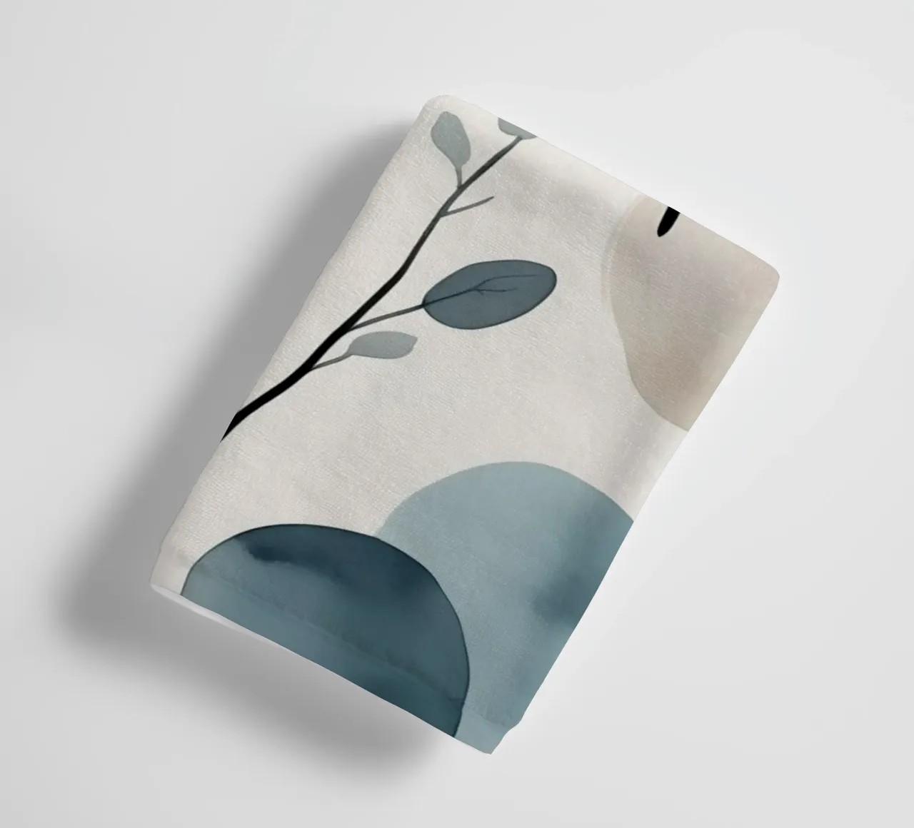 Forme astratte ad acquerello ed elementi botanici asciugamano da bagno da DesignDoodle