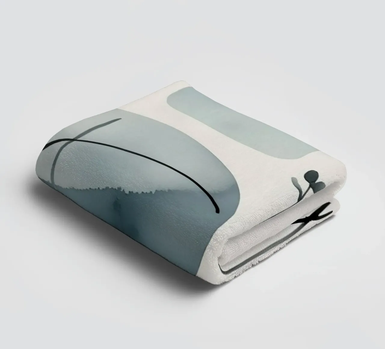 Forme astratte ad acquerello ed elementi botanici asciugamano da bagno da DesignDoodle