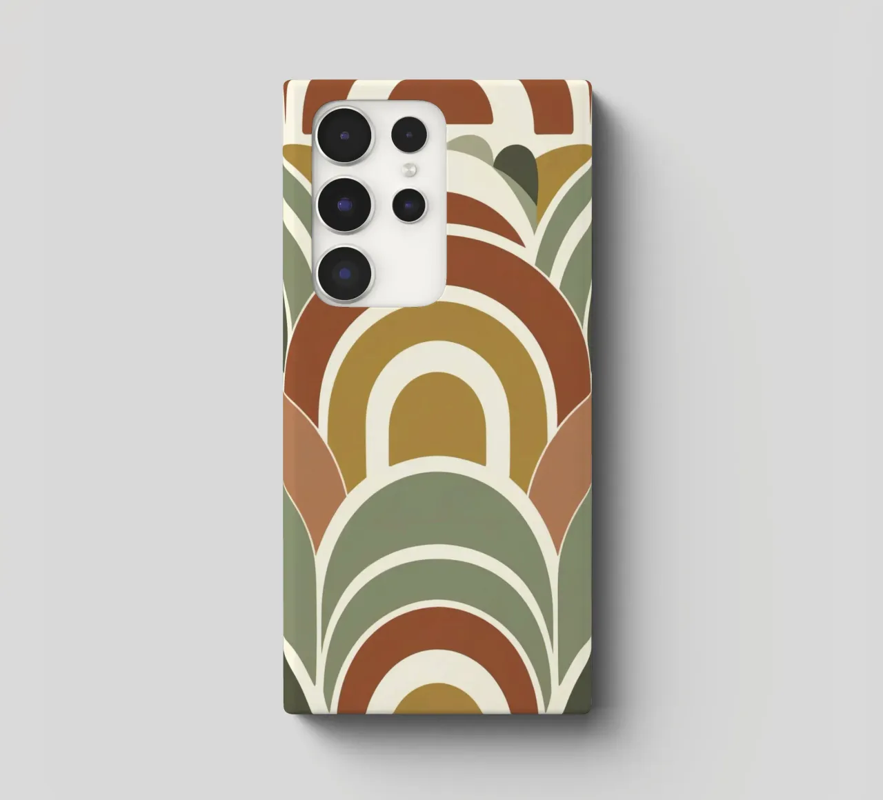 Arco astratto e motivo a semicerchio nei toni della terra cover samsung da DesignDoodle