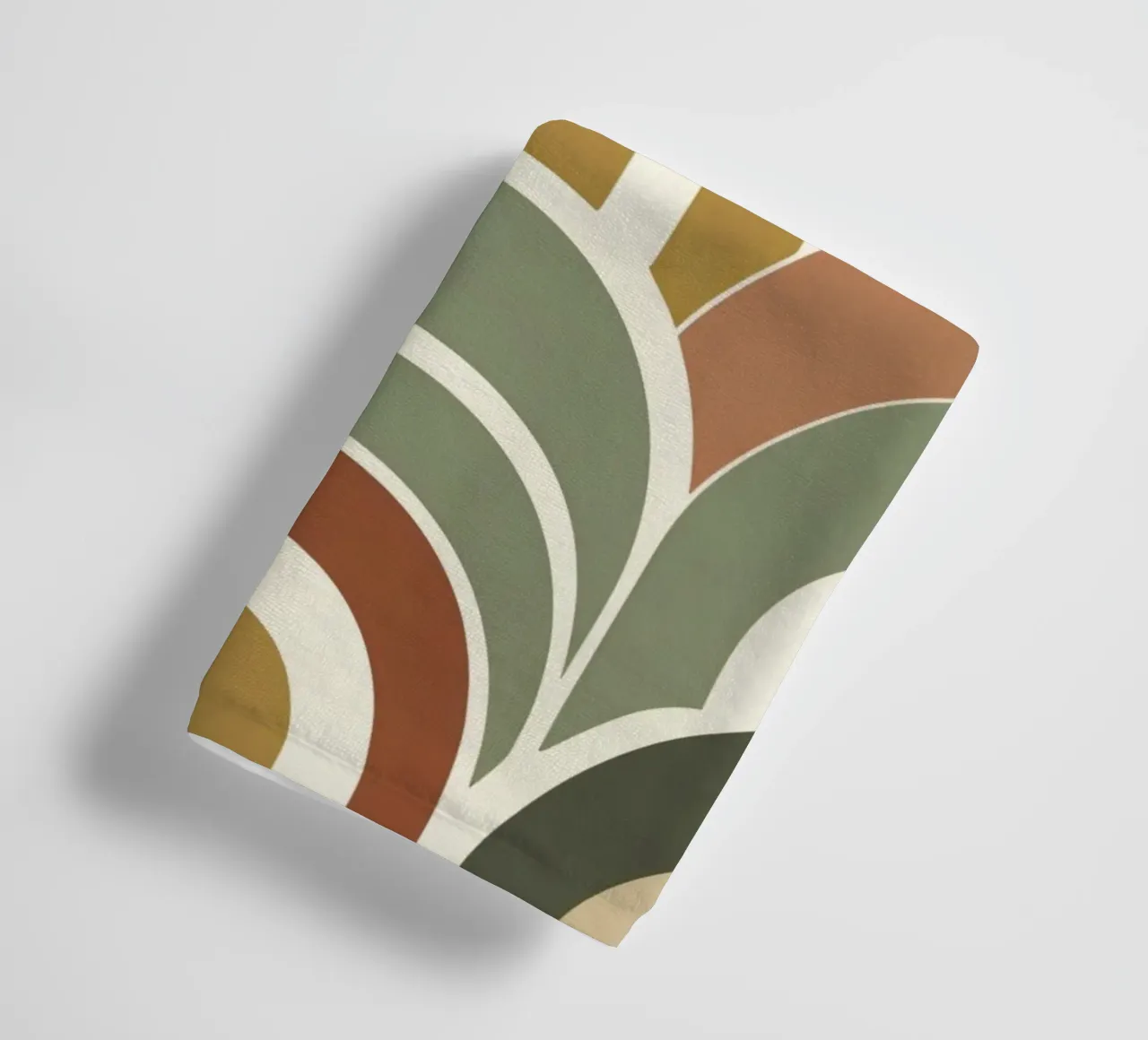 Abstract Arch and Semicircle Pattern in Earth Tones towel by DesignDoodle