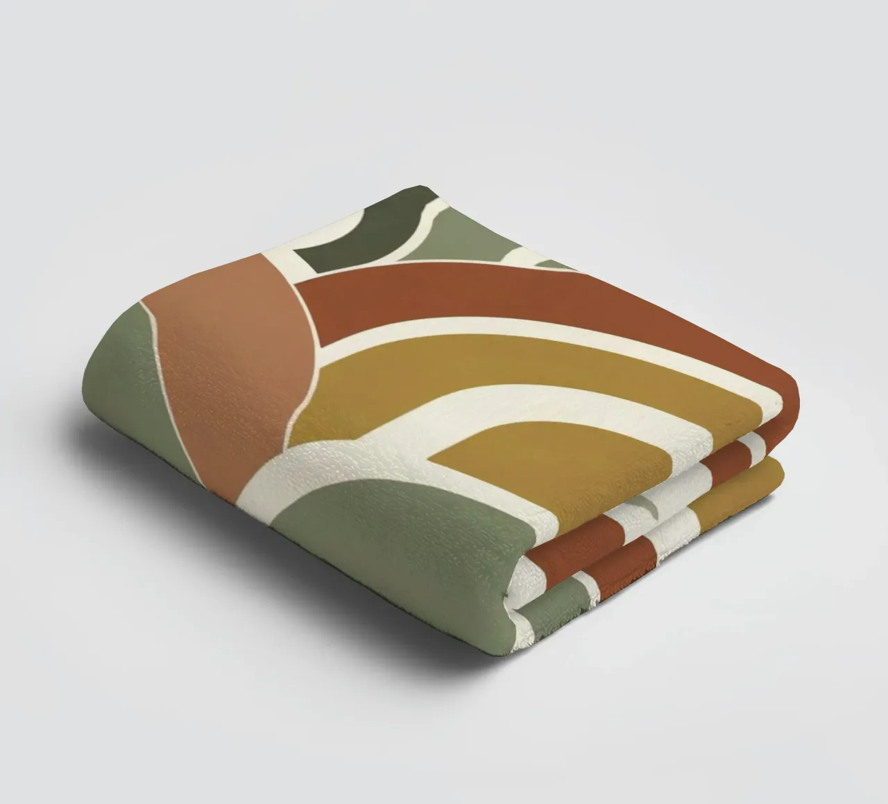 Abstrakter Bogen und halbkreisförmiges Muster in Erdtönen Handtuch von DesignDoodle