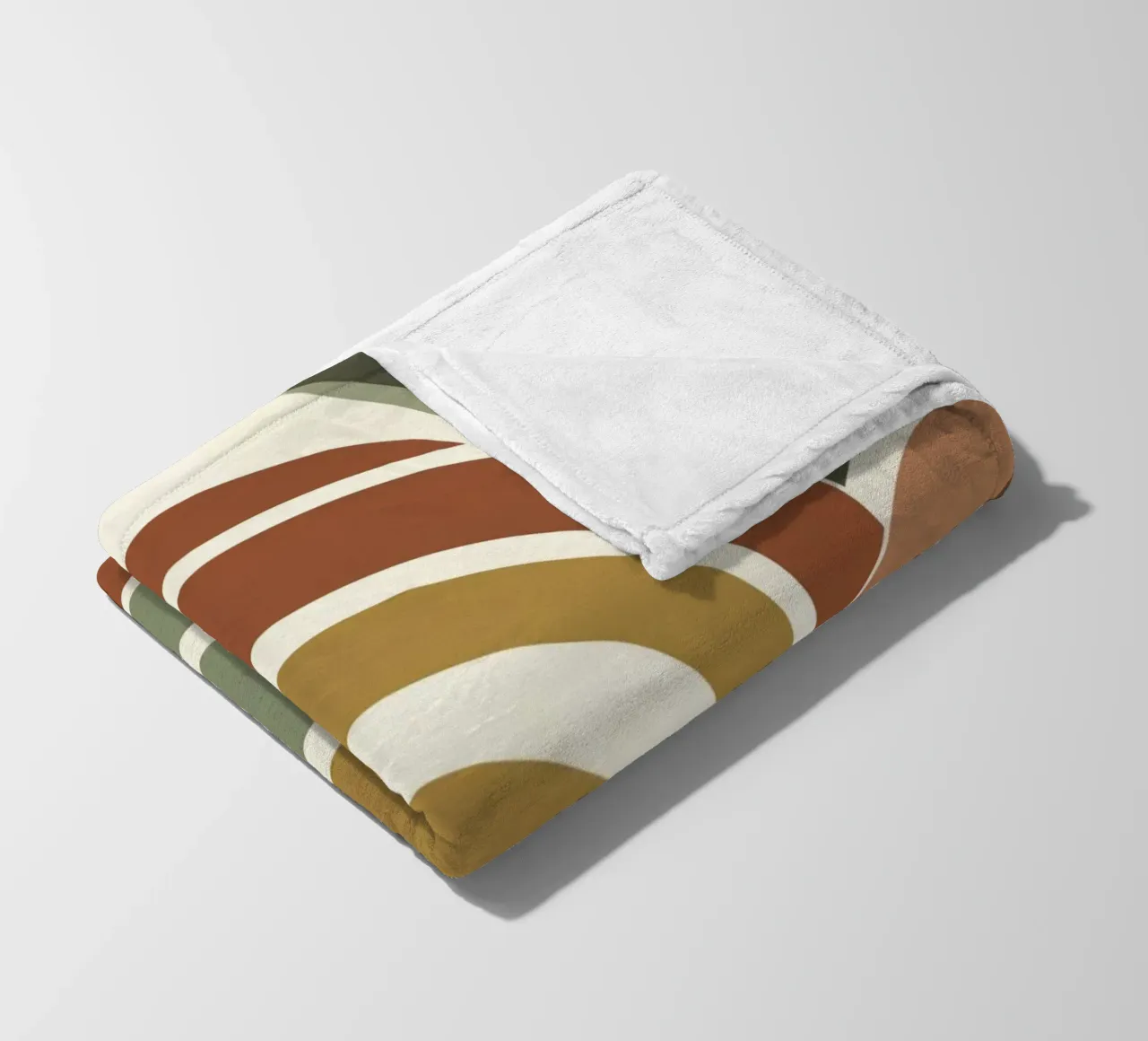 Arche abstraite et motif en demi-cercle dans les tons de terre plaid polaire de DesignDoodle