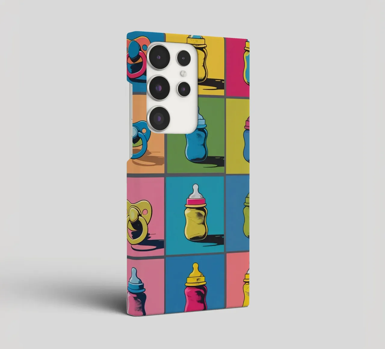 Babyflaschen und Schnuller im Rasterformat Samsung Hülle von DesignDoodle