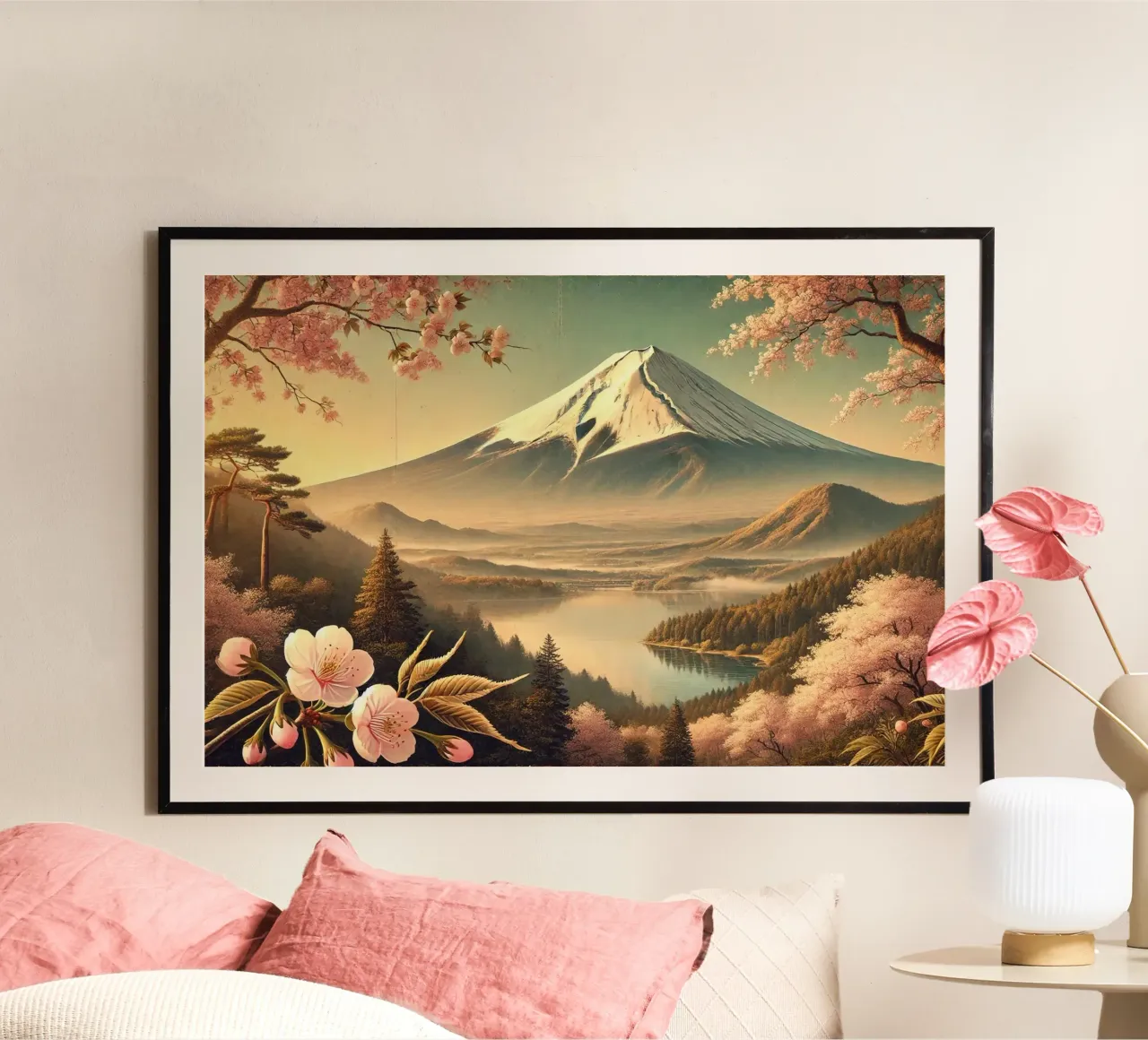 Poster d'epoca sul Giappone, Monte Fuji carta hahnemühle da Wanderlust Vibes