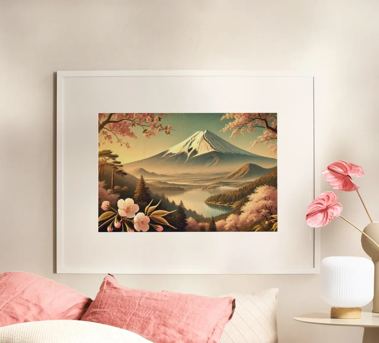 Poster d'epoca sul Giappone, Monte Fuji carta hahnemühle da Wanderlust Vibes