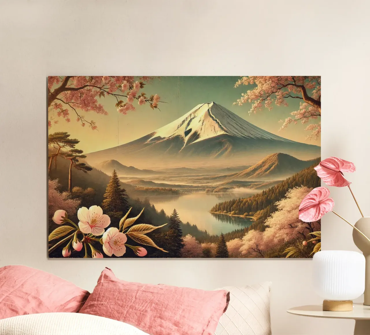Poster d'epoca sul Giappone, Monte Fuji carta hahnemühle da Wanderlust Vibes