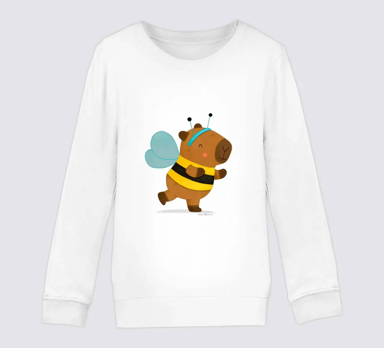 Capybara wearing a Bee Costume felpa bambino da julianamotzko