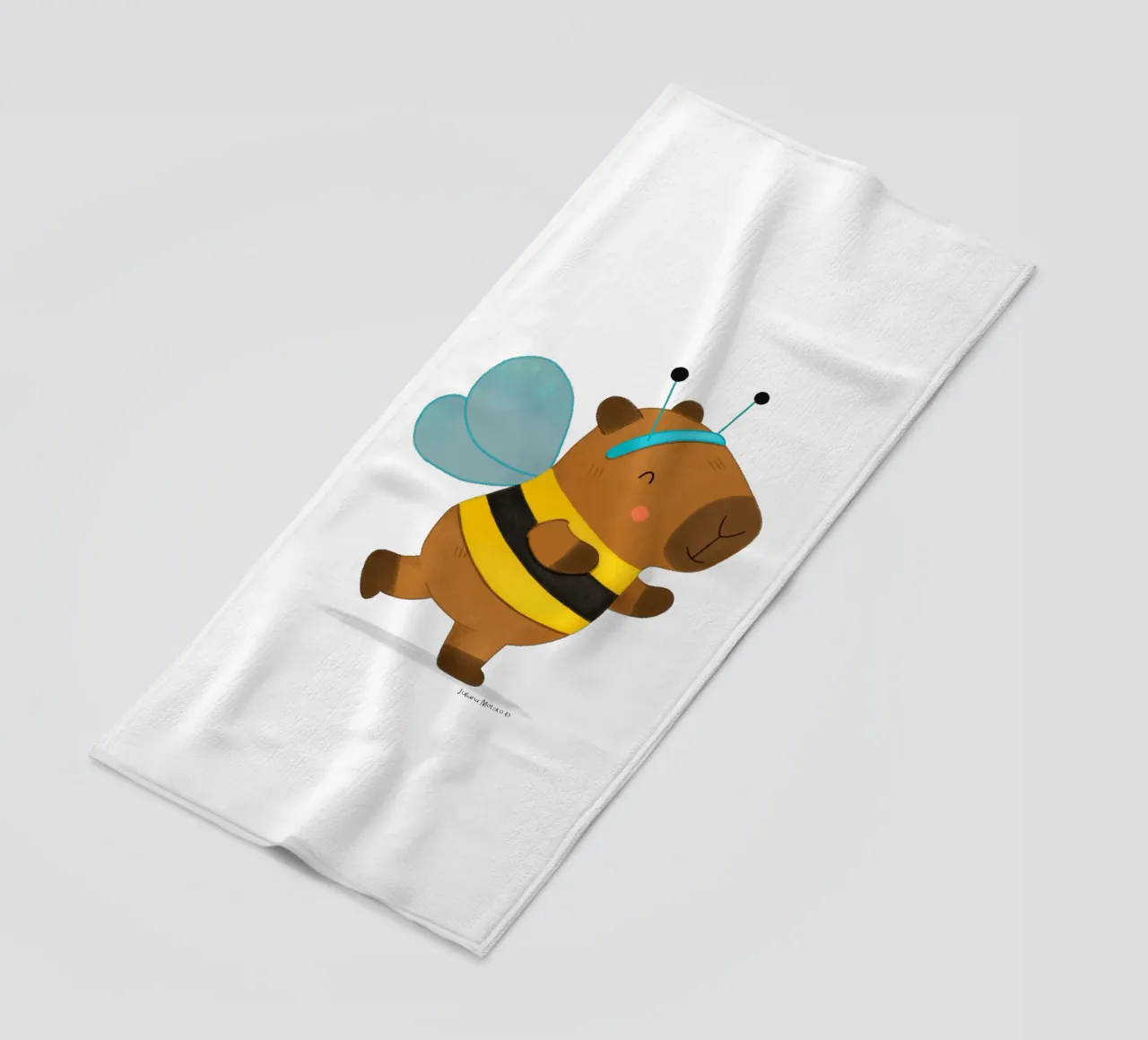 Capybara wearing a Bee Costume telo mare da julianamotzko