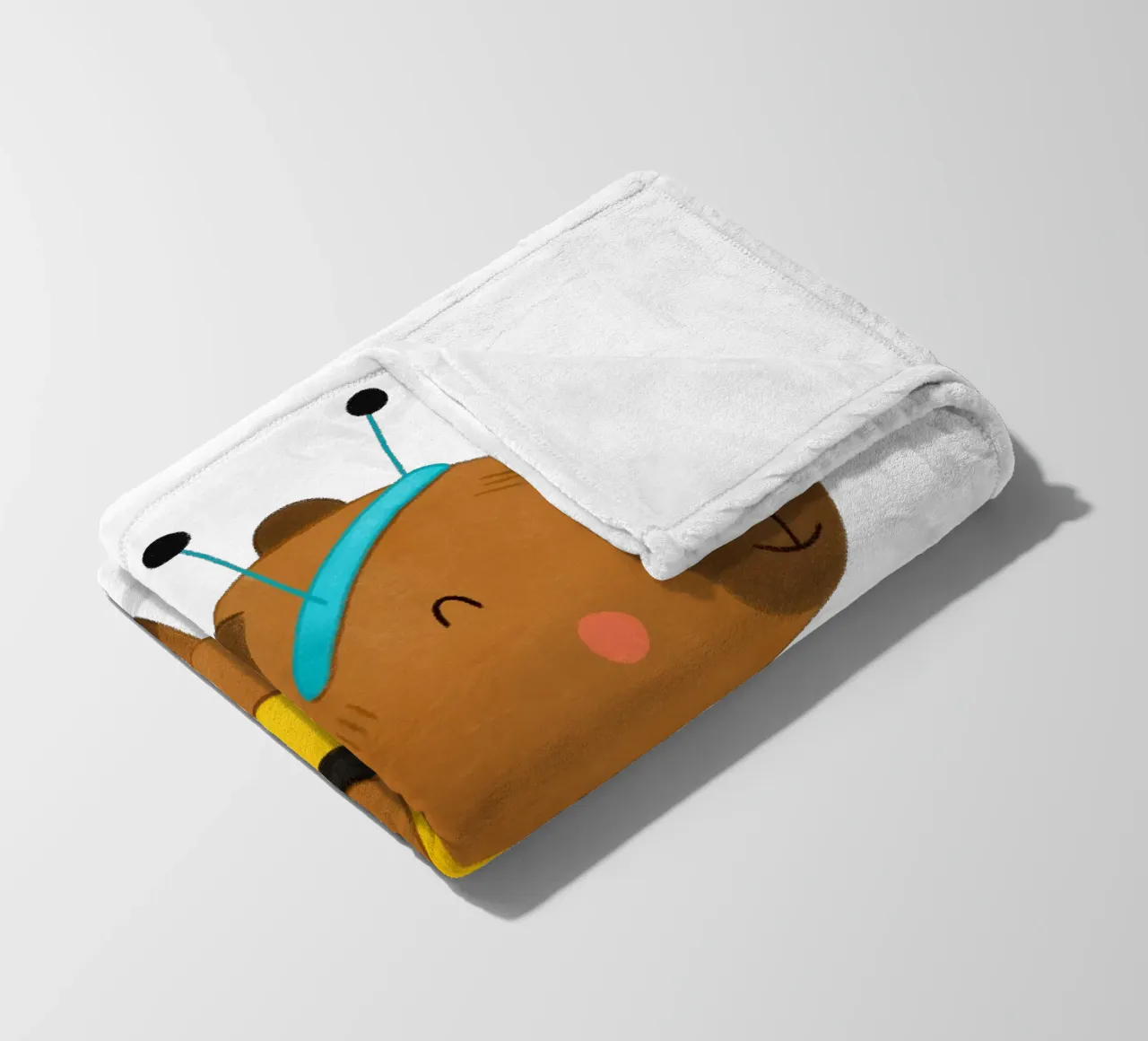 Capybara wearing a Bee Costume coperta in pile da julianamotzko