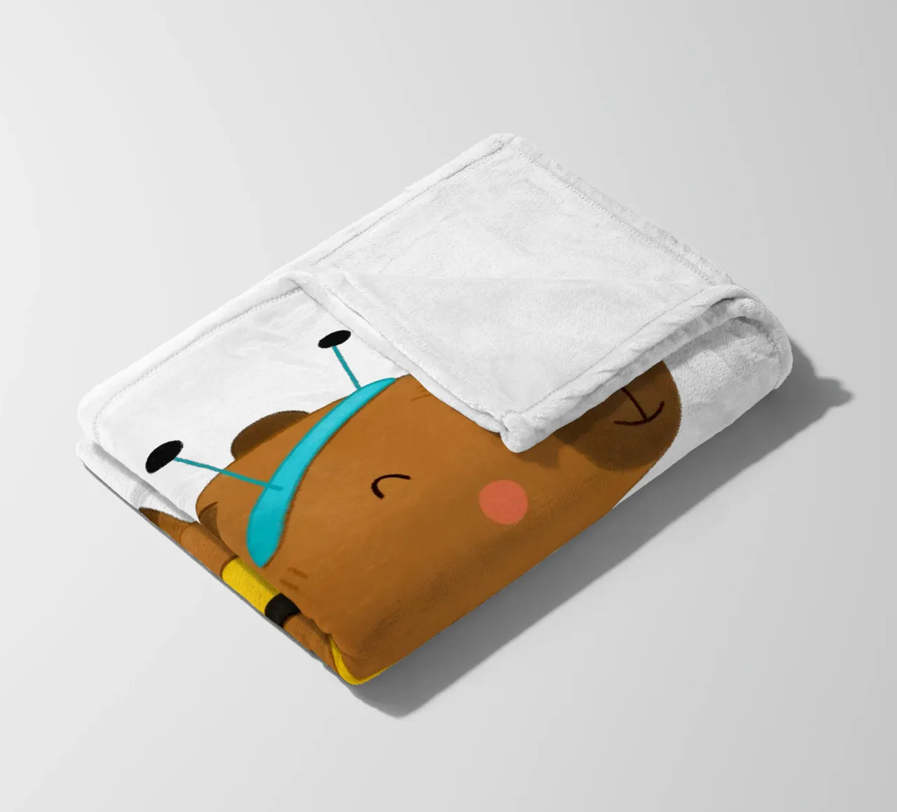 Capybara wearing a Bee Costume coperta in pile da julianamotzko