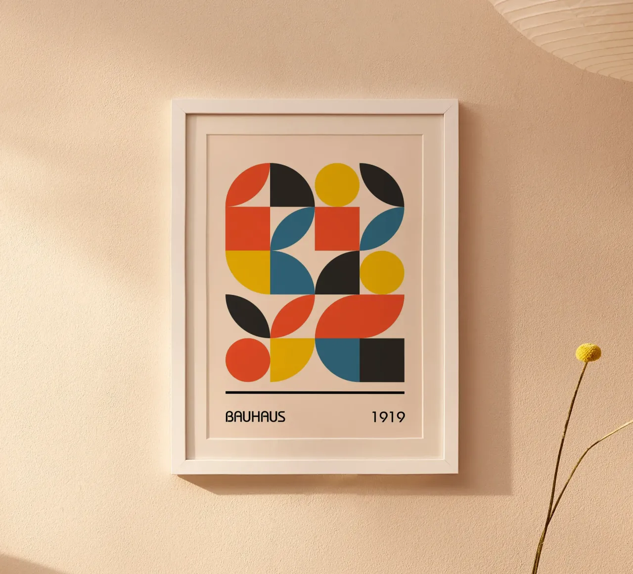 Bauhaus 1919 Primary Color Abstract Geometric Art Print hahnemühle by Grungeo